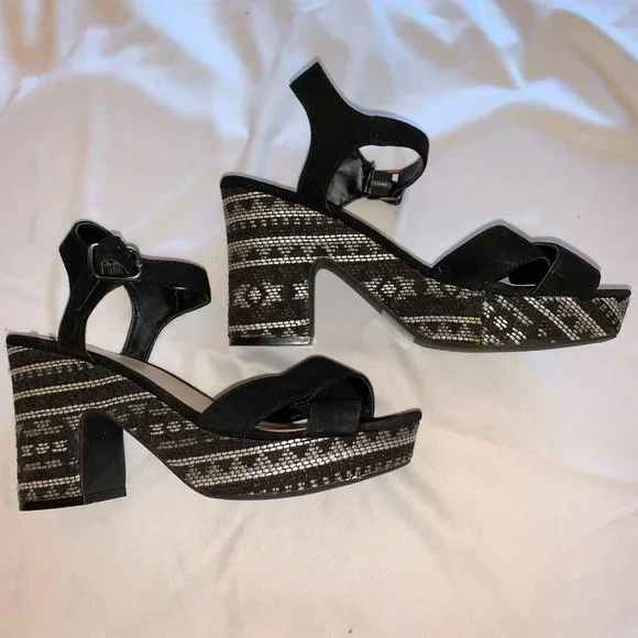 Patterned block heels on sale